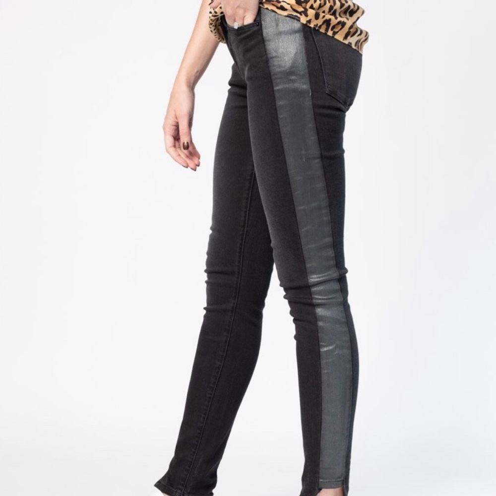 FRAME Le Skinny De Jeanne Tuxedo Stripe Jeans